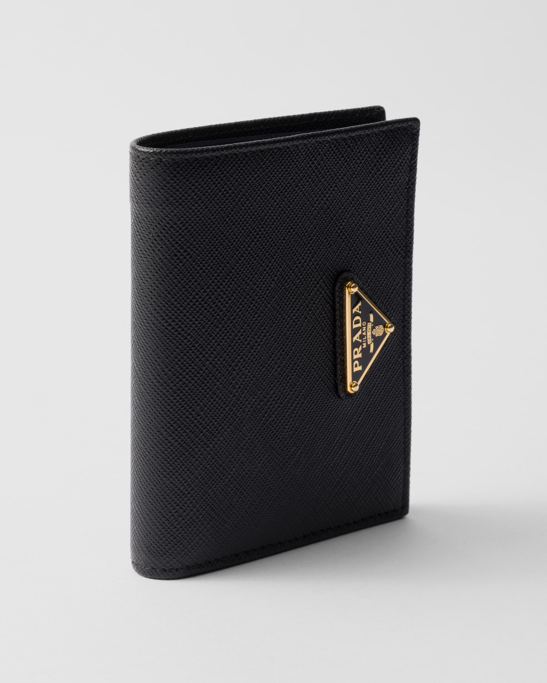 Black Small Saffiano Leather Wallet | PRADA - United States