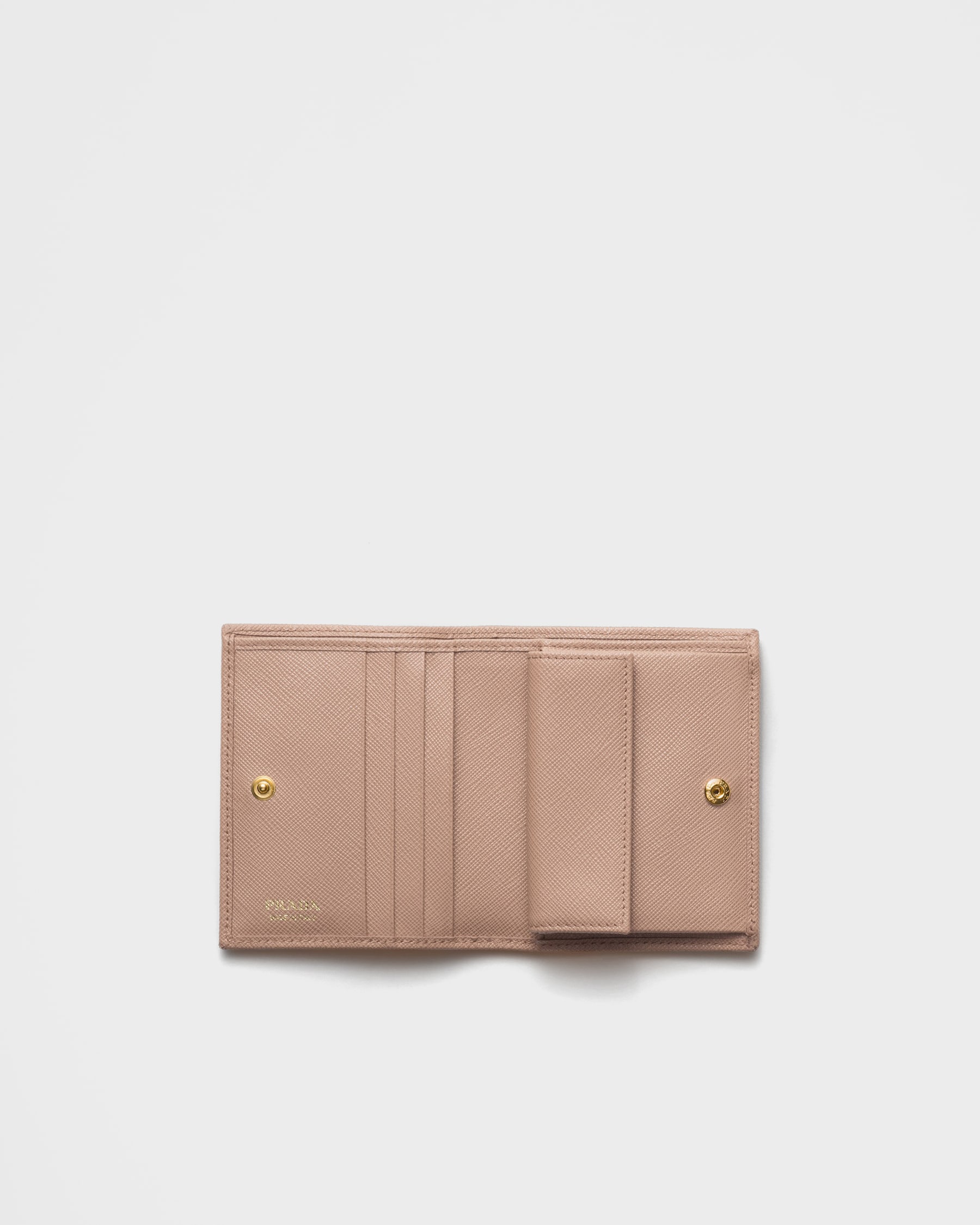 Powder Pink Small Saffiano Leather Wallet | PRADA - United States
