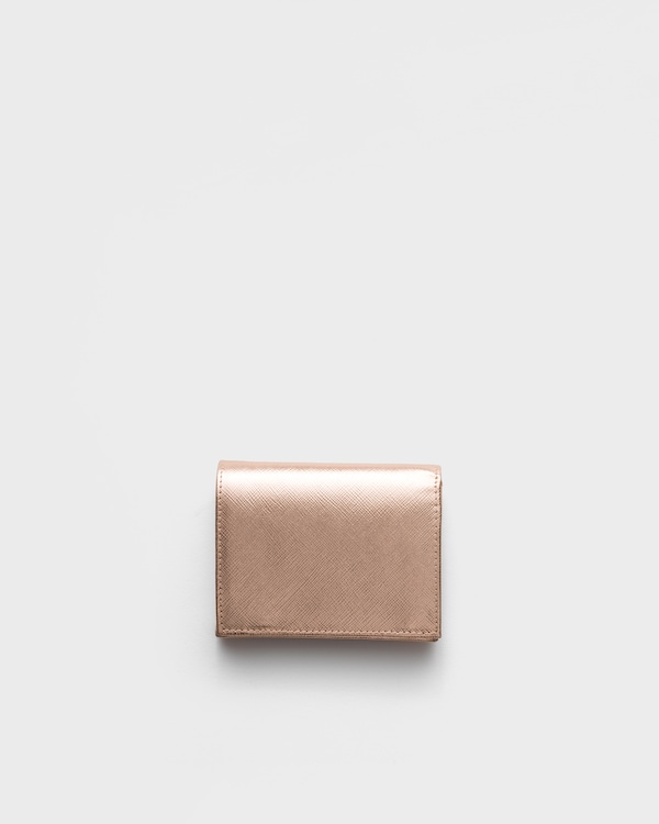 Small Saffiano Leather Wallet - Powder Pink Small Saffiano Leather Wallet - Powder Pink