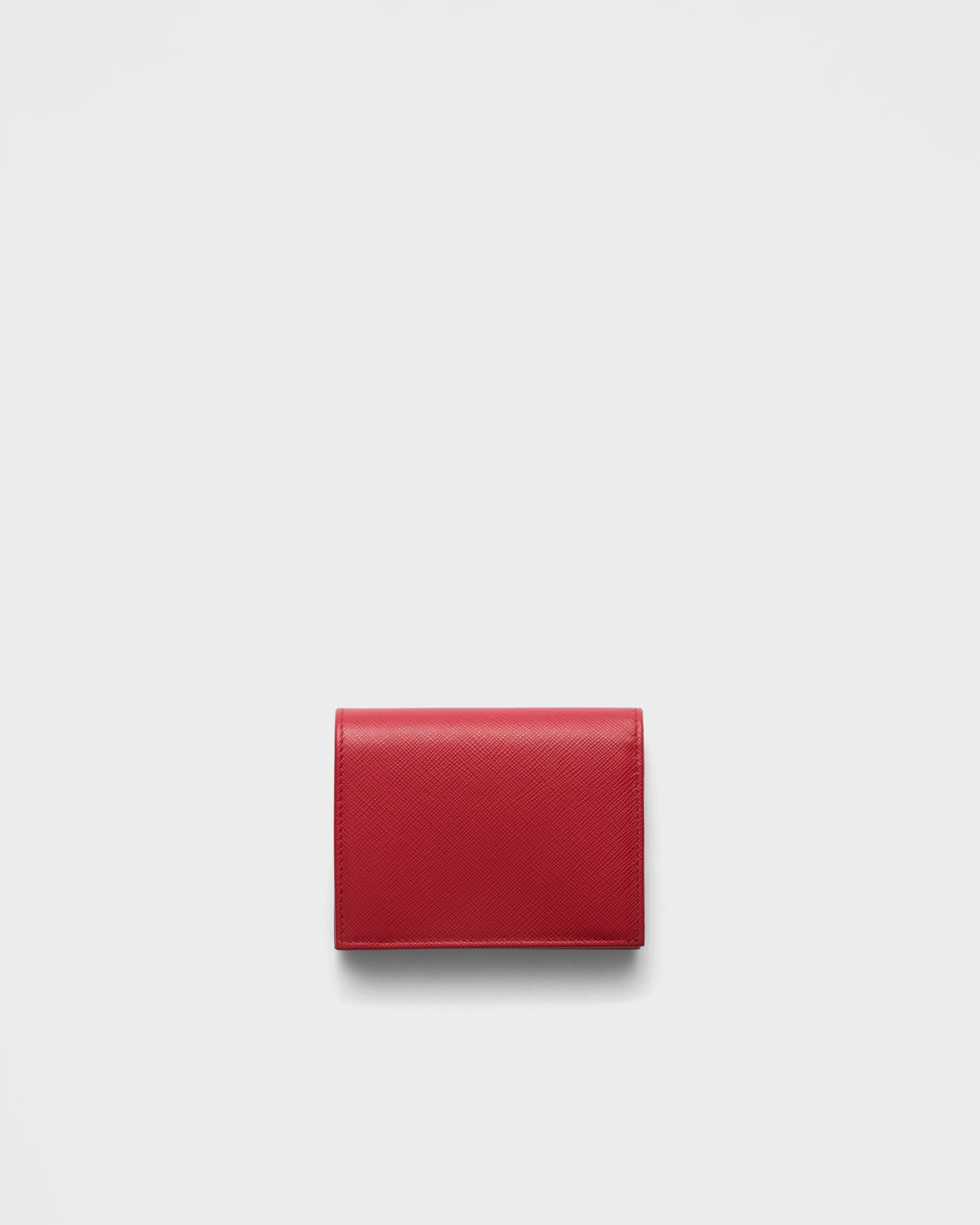 Fiery Red Small Saffiano Leather Wallet | PRADA - United States