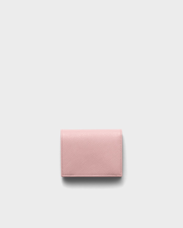 Small Saffiano Leather Wallet - Peach Small Saffiano Leather Wallet - Peach