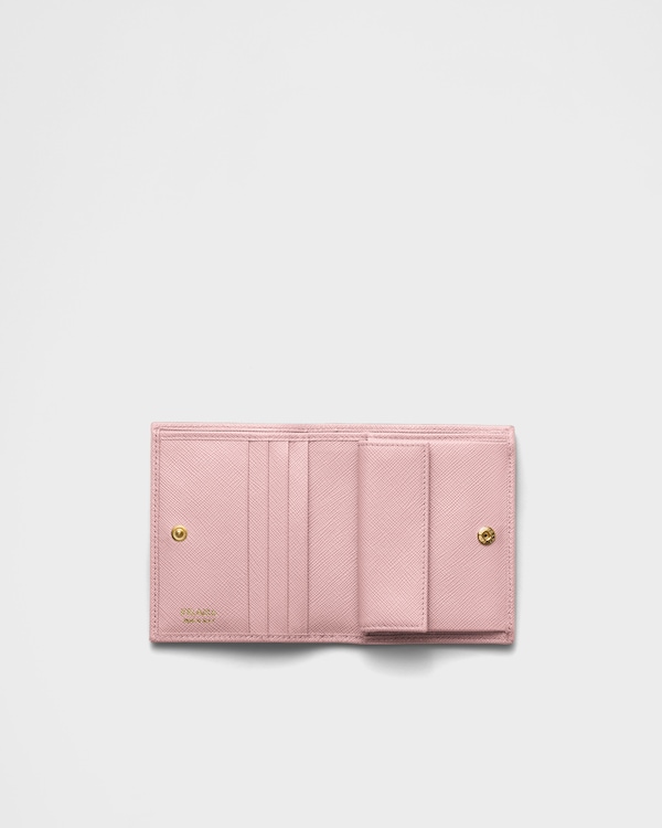 Small Saffiano Leather Wallet - Peach Small Saffiano Leather Wallet - Peach