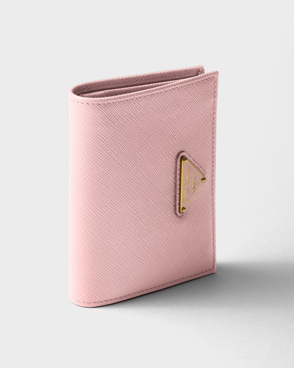 Small Saffiano Leather Wallet - Peach Small Saffiano Leather Wallet - Peach