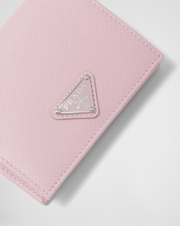 Small Saffiano Leather Wallet - Alabaster Small Saffiano Leather Wallet - Alabaster