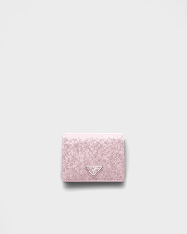 Small Saffiano Leather Wallet - Alabaster Small Saffiano Leather Wallet - Alabaster