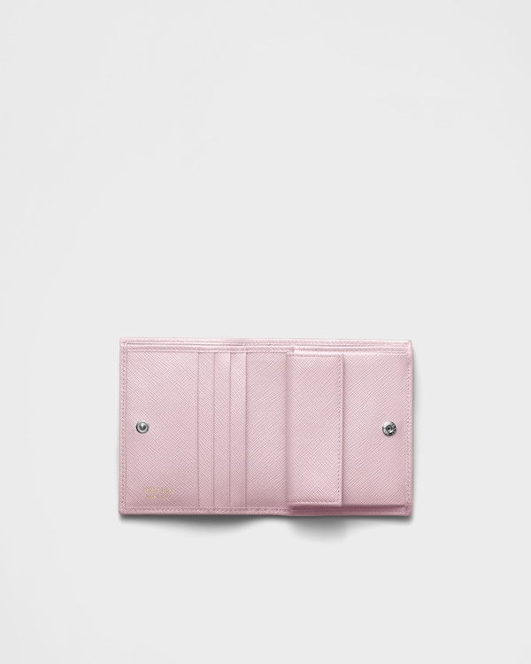 Small Saffiano Leather Wallet - Alabaster Small Saffiano Leather Wallet - Alabaster