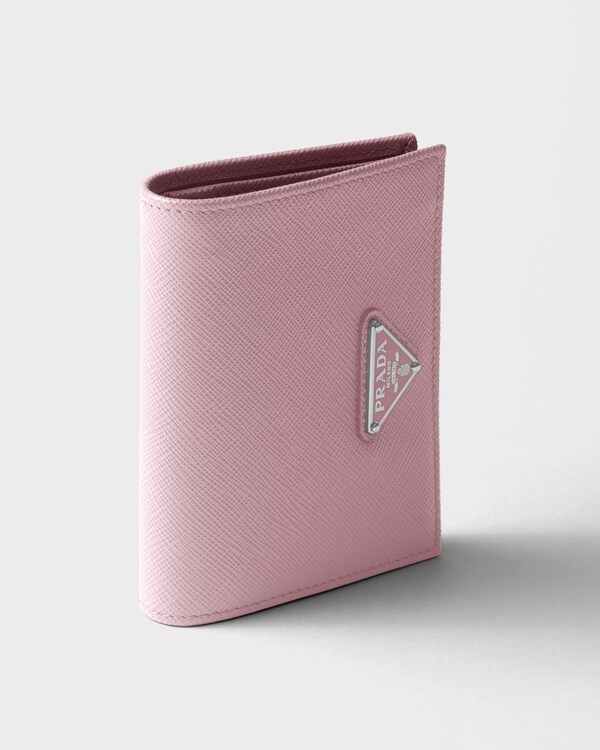 Small Saffiano Leather Wallet - Alabaster Small Saffiano Leather Wallet - Alabaster