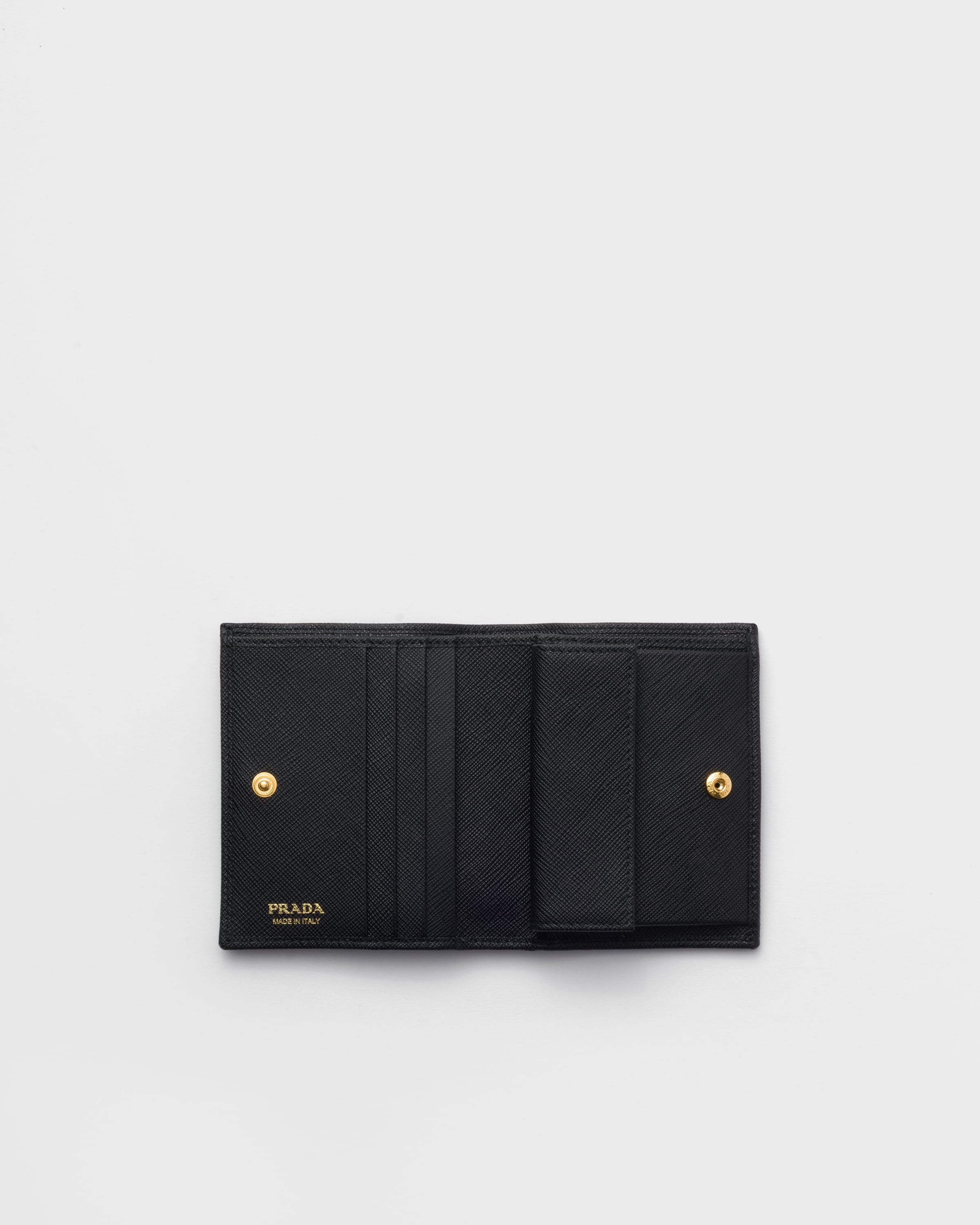 Black Small Saffiano Leather Wallet | PRADA