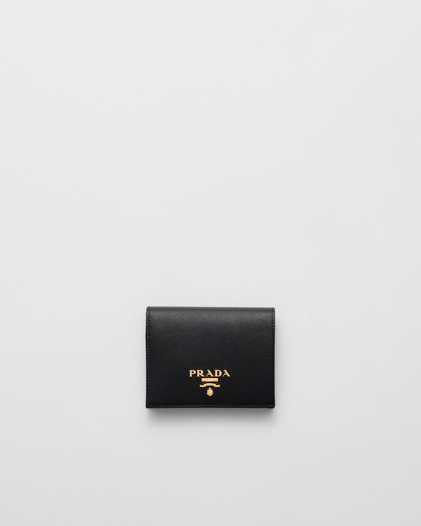 100 ％品質保証 サフィアーノトライアングル ブラック 財布 PRADA | 小物