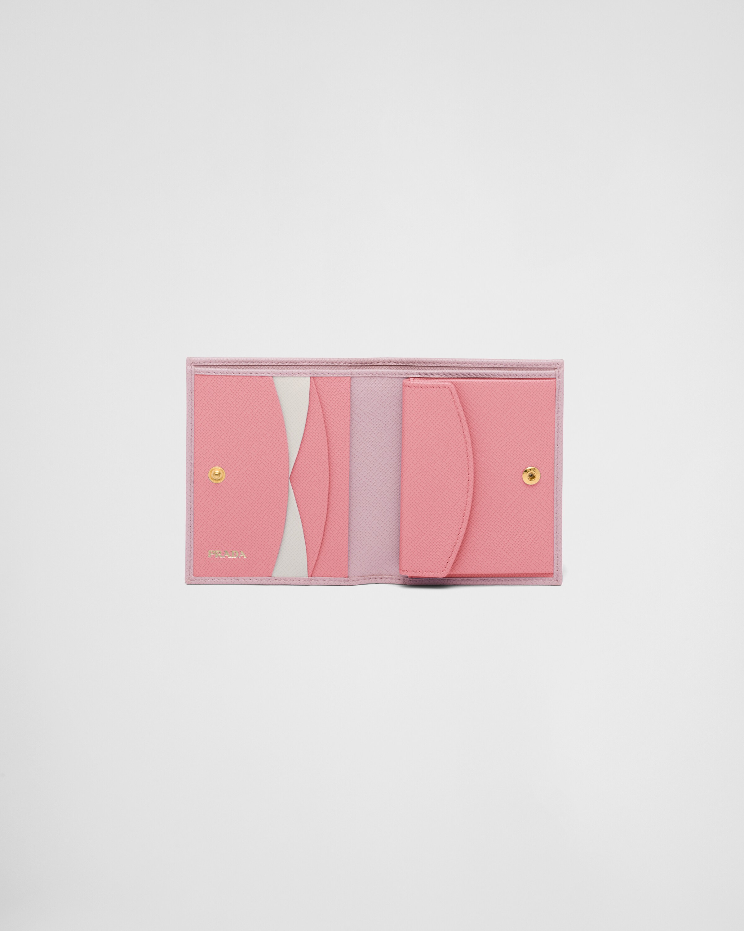 PRADA ピンク　サフィアーノ 折り財布 小物 レディース ファッション通販