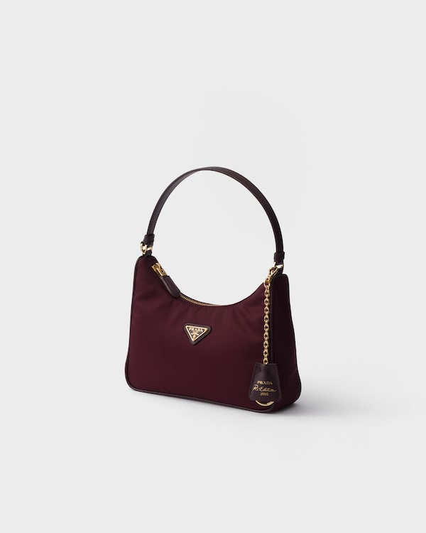 Prada Re-Edition 2005 Re-Nylon and Saffiano mini bag - Burgundy Prada Re-Edition 2005 Re-Nylon and Saffiano mini bag - Burgundy