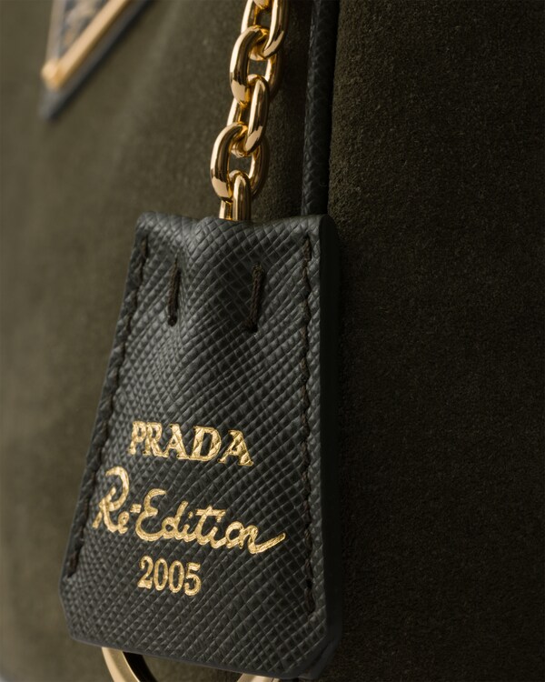 Prada Re-Edition 2005 suede mini-bag - Forest Prada Re-Edition 2005 suede mini-bag - Forest