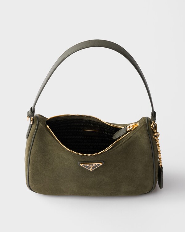 Prada Re-Edition 2005 suede mini-bag - Forest Prada Re-Edition 2005 suede mini-bag - Forest