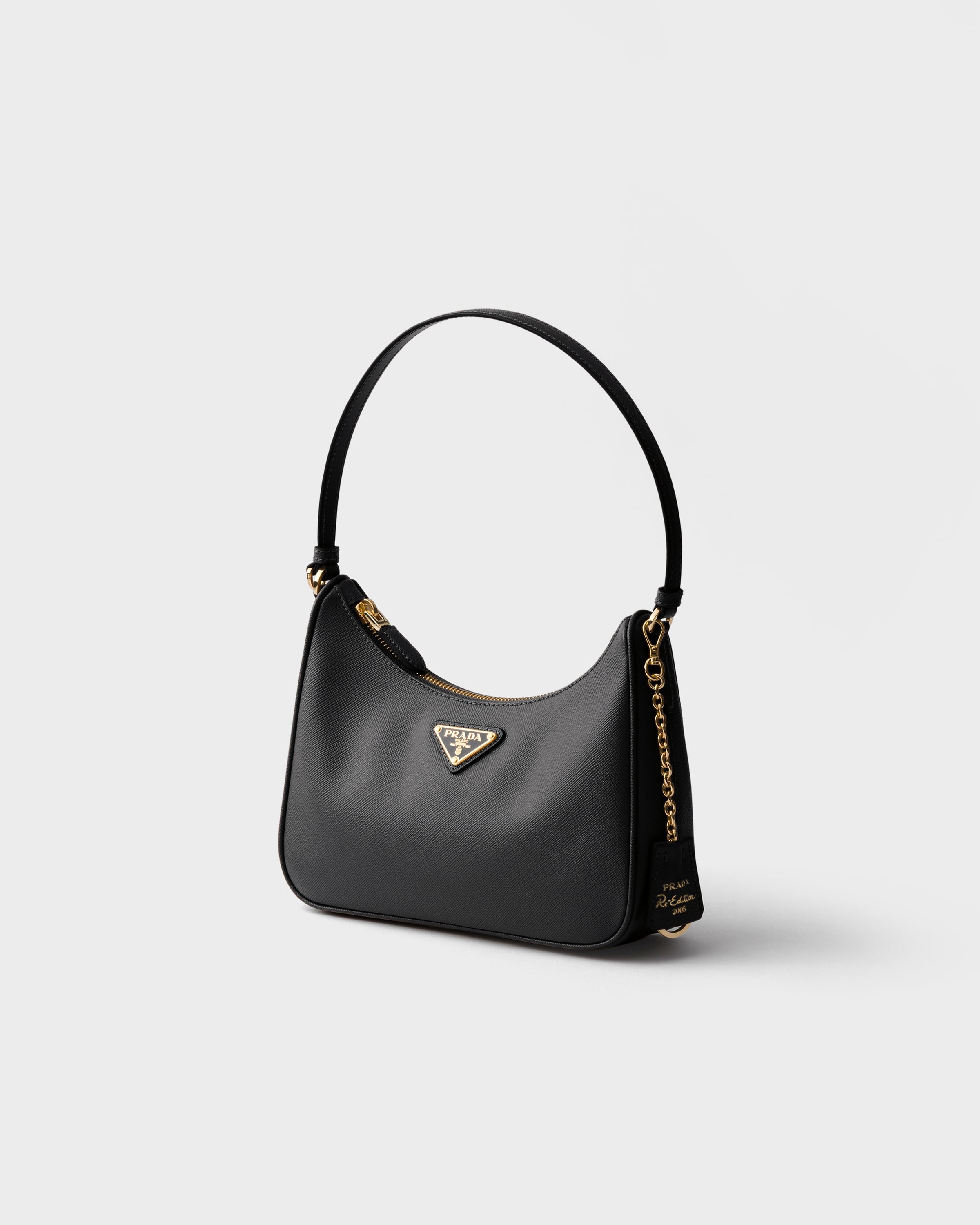 Mini bolsa em couro Saffiano Prada Re-Edition 2005 Preto | PRADA