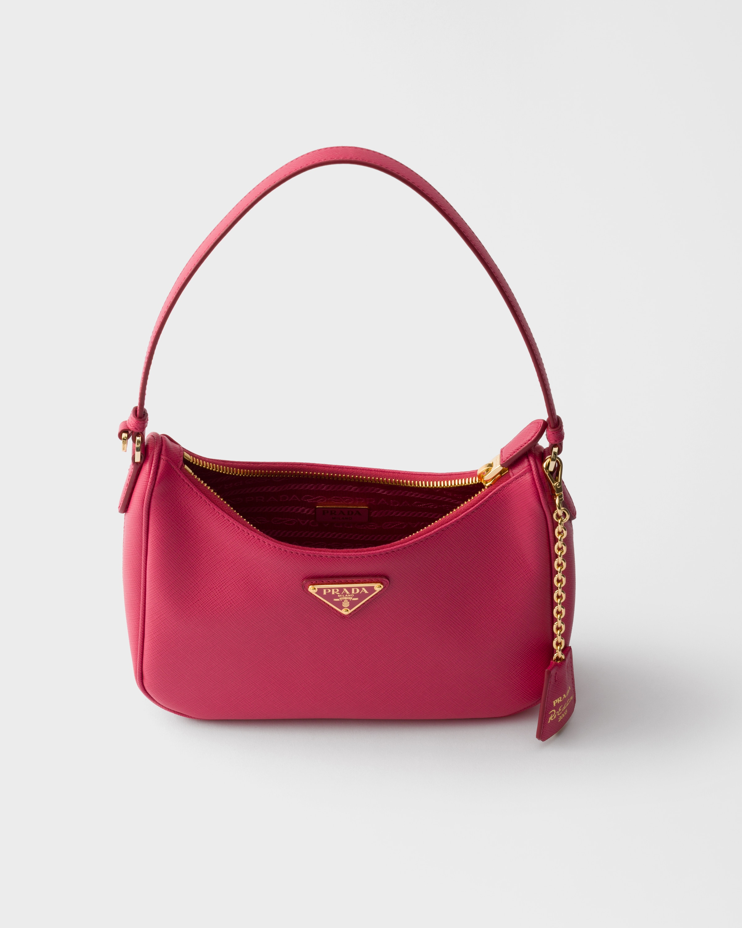 Peony Pink Prada Re-Edition 2005 Saffiano leather mini-bag | PRADA