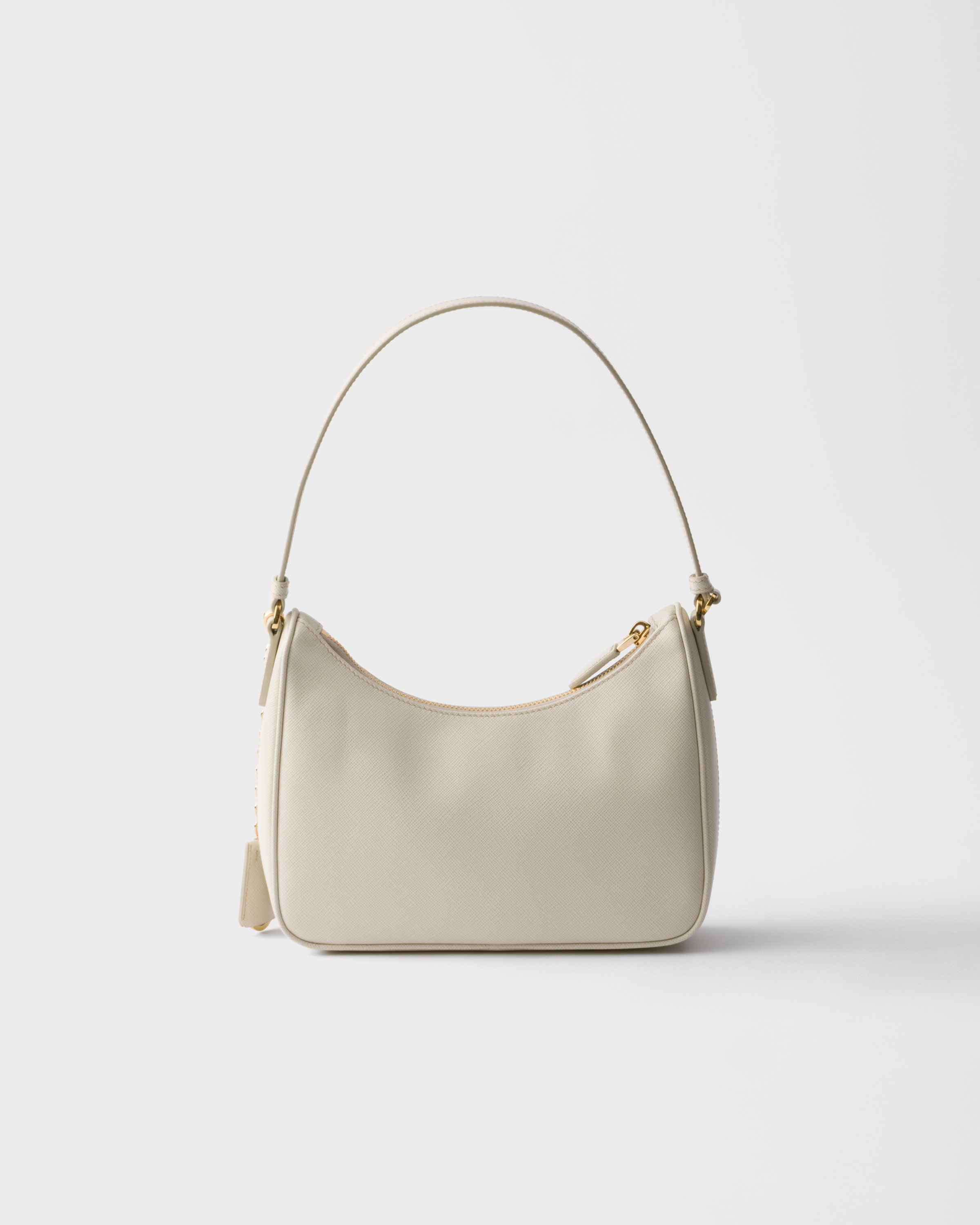 Chalk White Prada Re-edition 2005 Saffiano Leather Mini-bag