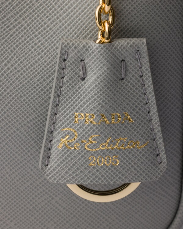 Prada Re-Edition 2005 Saffiano leather mini-bag - Cloudy Gray Prada Re-Edition 2005 Saffiano leather mini-bag - Cloudy Gray