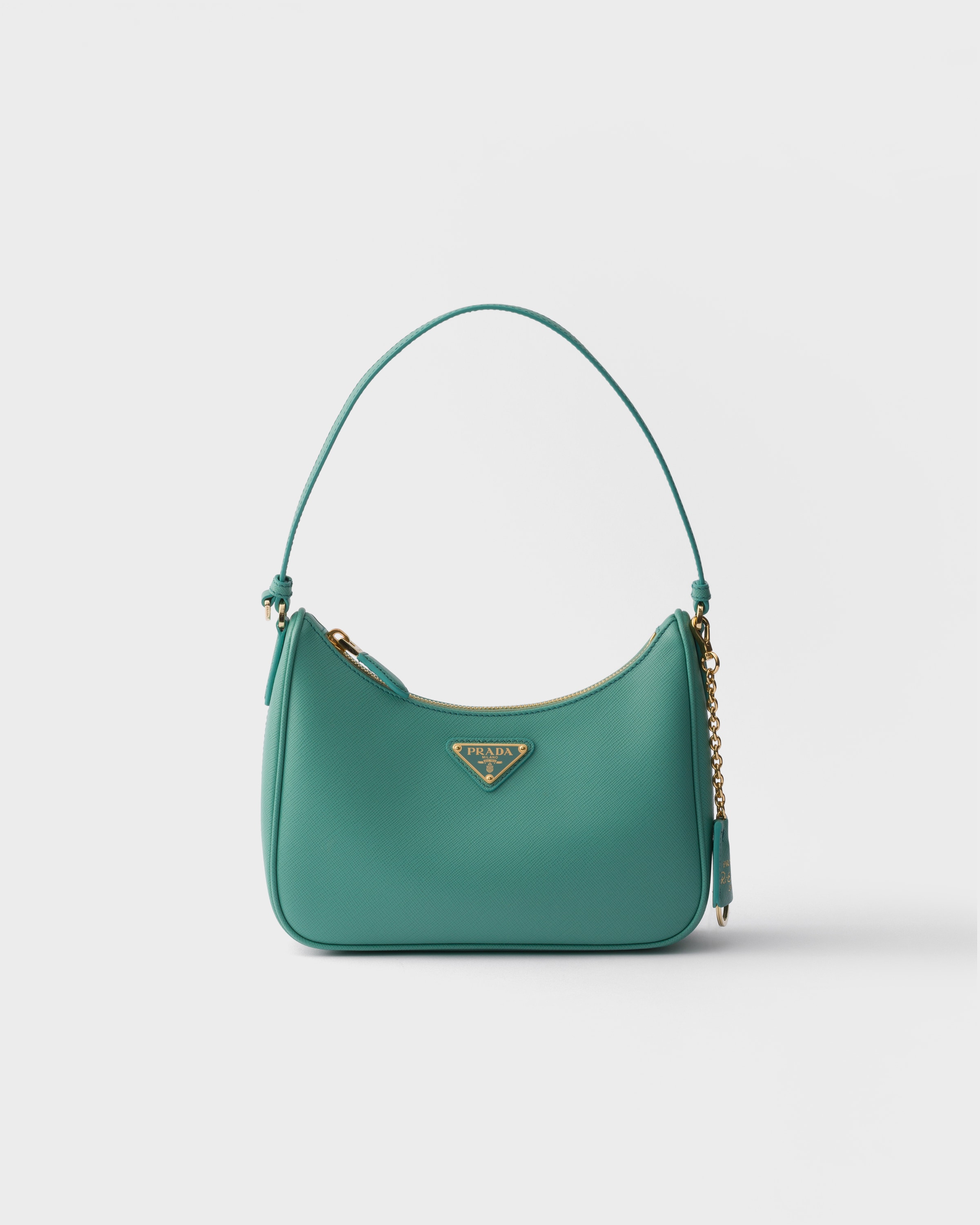 エメラルドグリーン Prada Re-Edition 2005 Saffiano leather mini-bag