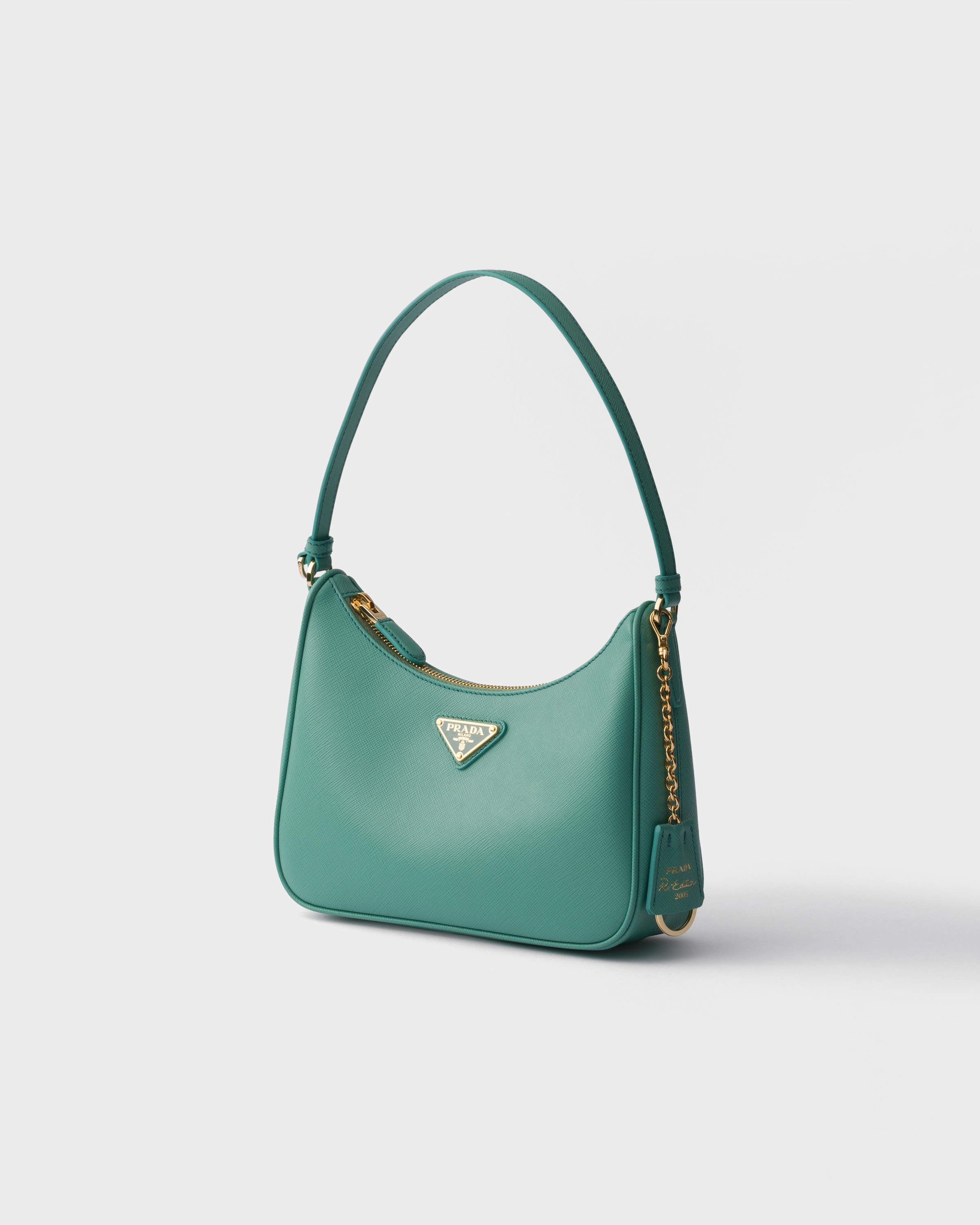 Jade Green Prada Re-Edition 2005 Saffiano leather mini-bag | PRADA