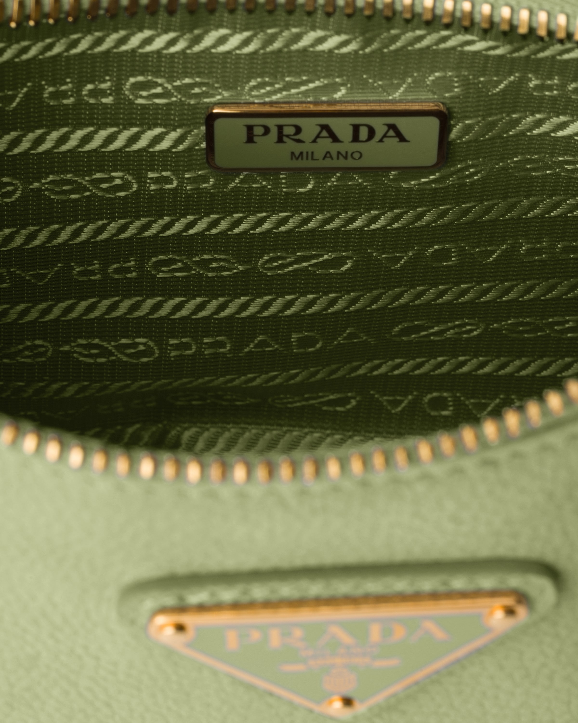 Agave Prada Re-Edition 2005 nubuck and Saffiano leather mini-bag