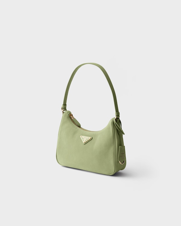 Prada Re-Edition 2005 nubuck and Saffiano leather mini-bag - Agave Prada Re-Edition 2005 nubuck and Saffiano leather mini-bag - Agave