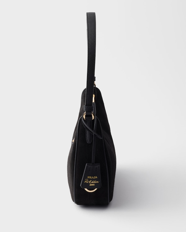 Prada Re-Edition 2005 suede mini-bag - Black Prada Re-Edition 2005 suede mini-bag - Black