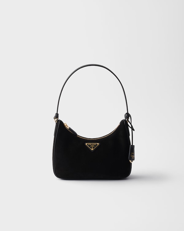 Prada Re-Edition 2005 suede mini-bag - Black Prada Re-Edition 2005 suede mini-bag - Black