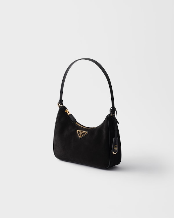 Prada Re-Edition 2005 suede mini-bag - Black Prada Re-Edition 2005 suede mini-bag - Black