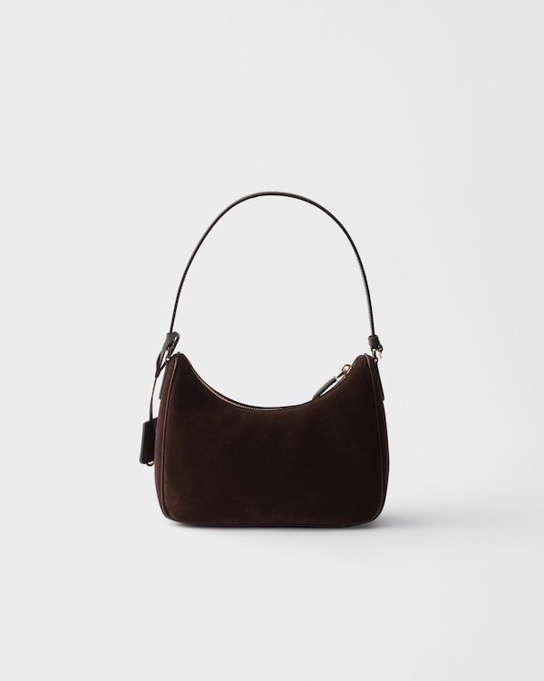 プラダ Re-Edition 2005 スエード ミニバッグ - ダークブラウン プラダ Re-Edition 2005 スエード ミニバッグ - ダークブラウン