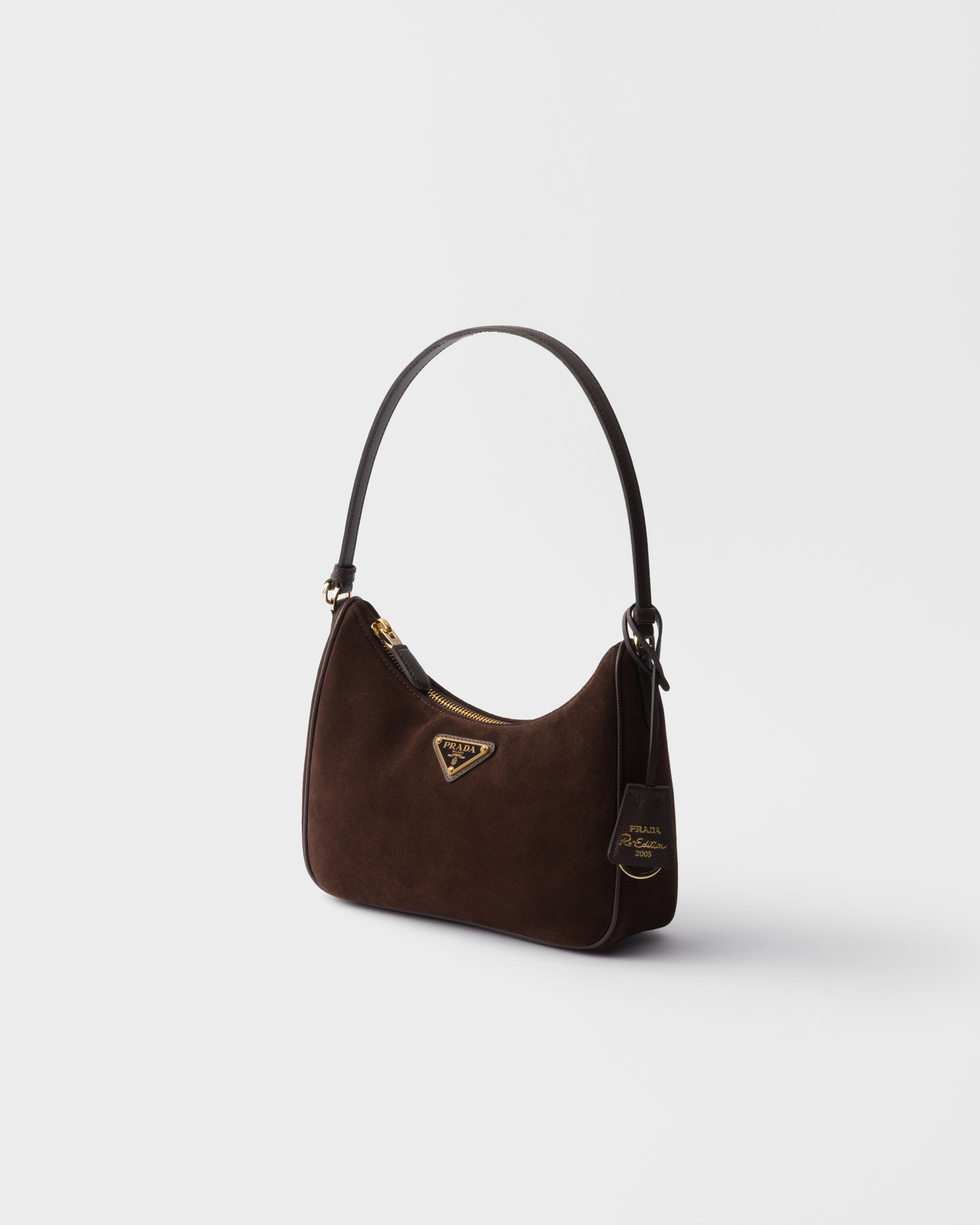 ダークブラウン プラダ Re-Edition 2005 スエード ミニバッグ | PRADA