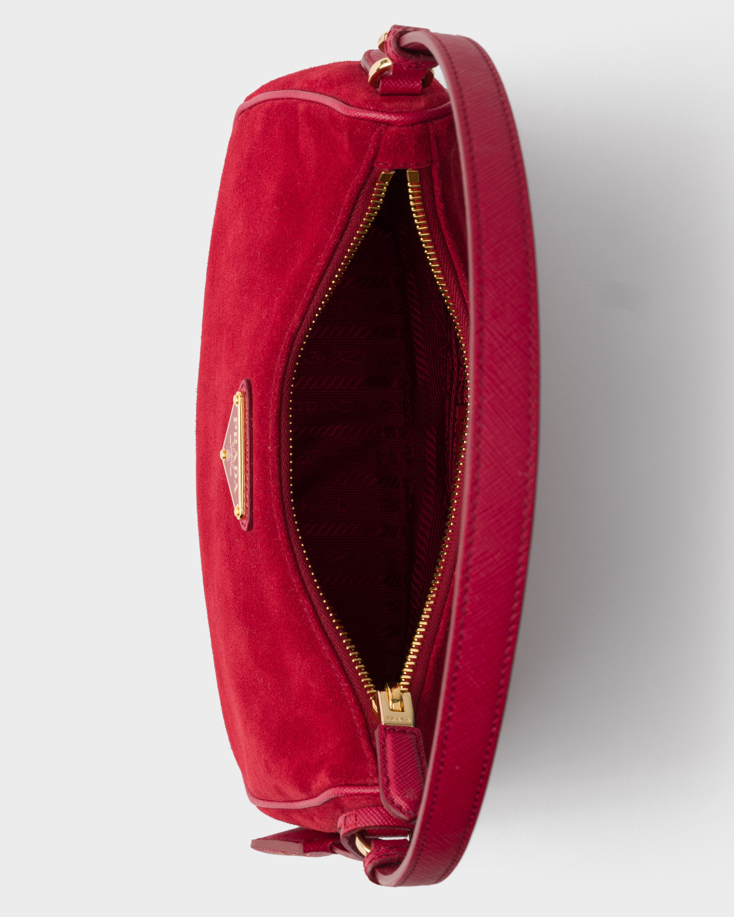 Ruby Red Prada Re-edition 2005 Suede Mini-bag | PRADA