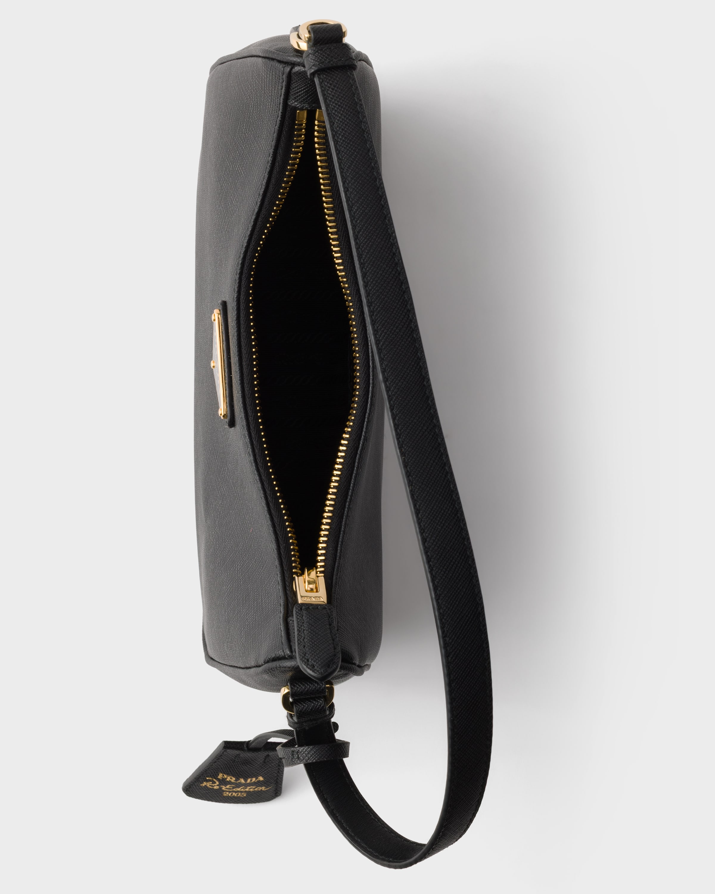 Black Prada Re-Edition 2005 Saffiano leather mini-bag | PRADA