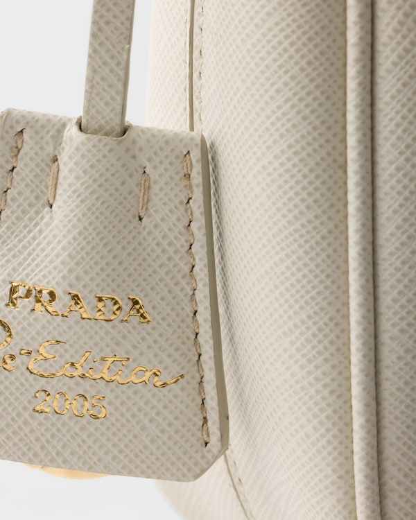 Prada Re-Edition 2005 Saffiano leather mini-bag - Chalk White Prada Re-Edition 2005 Saffiano leather mini-bag - Chalk White