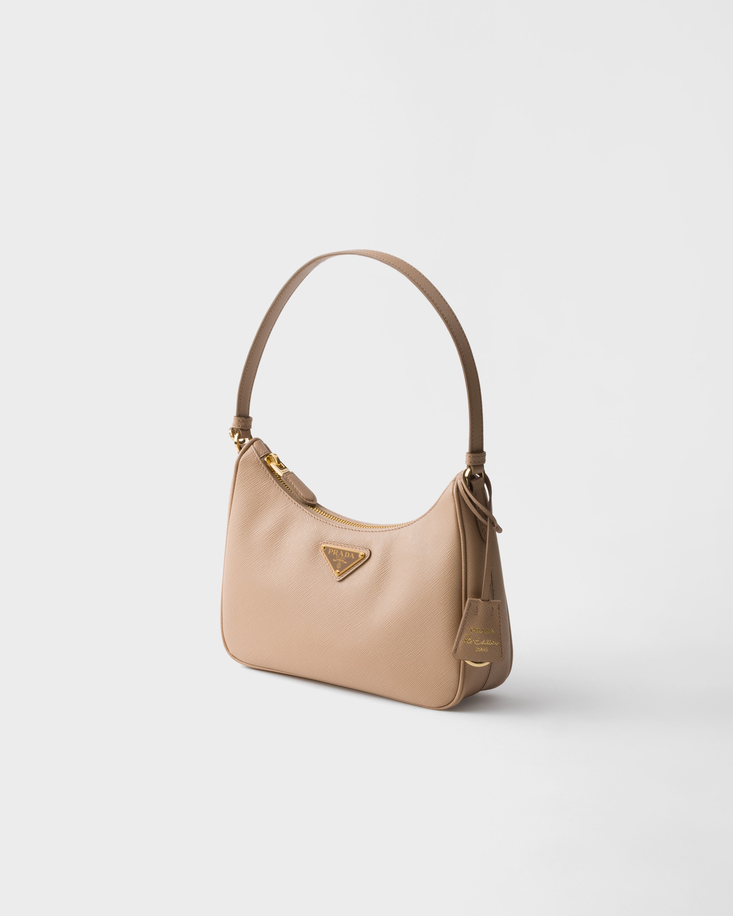 【美品】プラダ【PRADA】 サフィアーノレザー エンベロープバッグ モノクロームロゴ スモール ショルダーバッグ ベージュ 2WAYチェーンバッグ 斜め掛け 1BD127 2ERX F0ORK SAFFIANO ENVELOPE BAG【Aランク】【中古】 PRADA - 【美品】プラダ【PRADA】 サフィアーノレザー エンベロープ