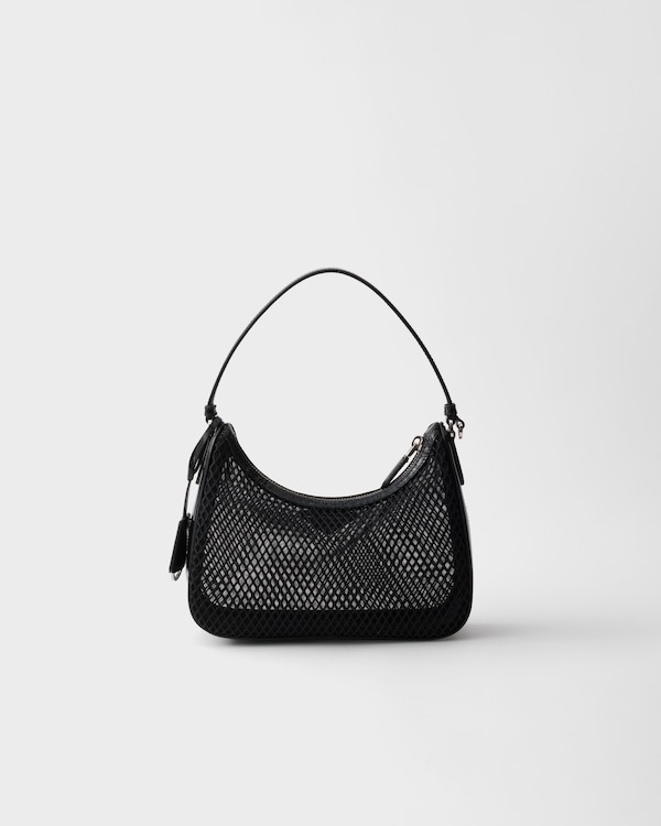 Prada Re-Edition 2005 mesh and brushed leather bag - Black Prada Re-Edition 2005 mesh and brushed leather bag - Black