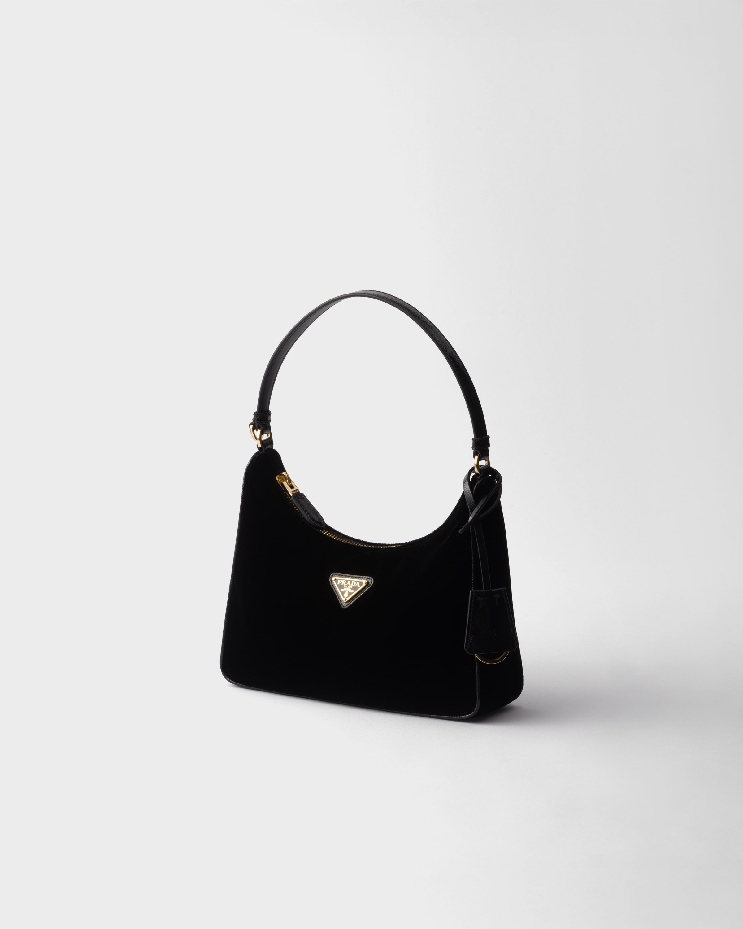 PRADA ミニバッグ Black Prada Re-edition 2005 Velvet And Saffiano Mini Bag | PRADA