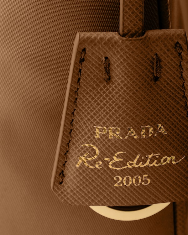 Prada Re-Edition 2005 Re-Nylon and Saffiano mini bag - Brandy Prada Re-Edition 2005 Re-Nylon and Saffiano mini bag - Brandy