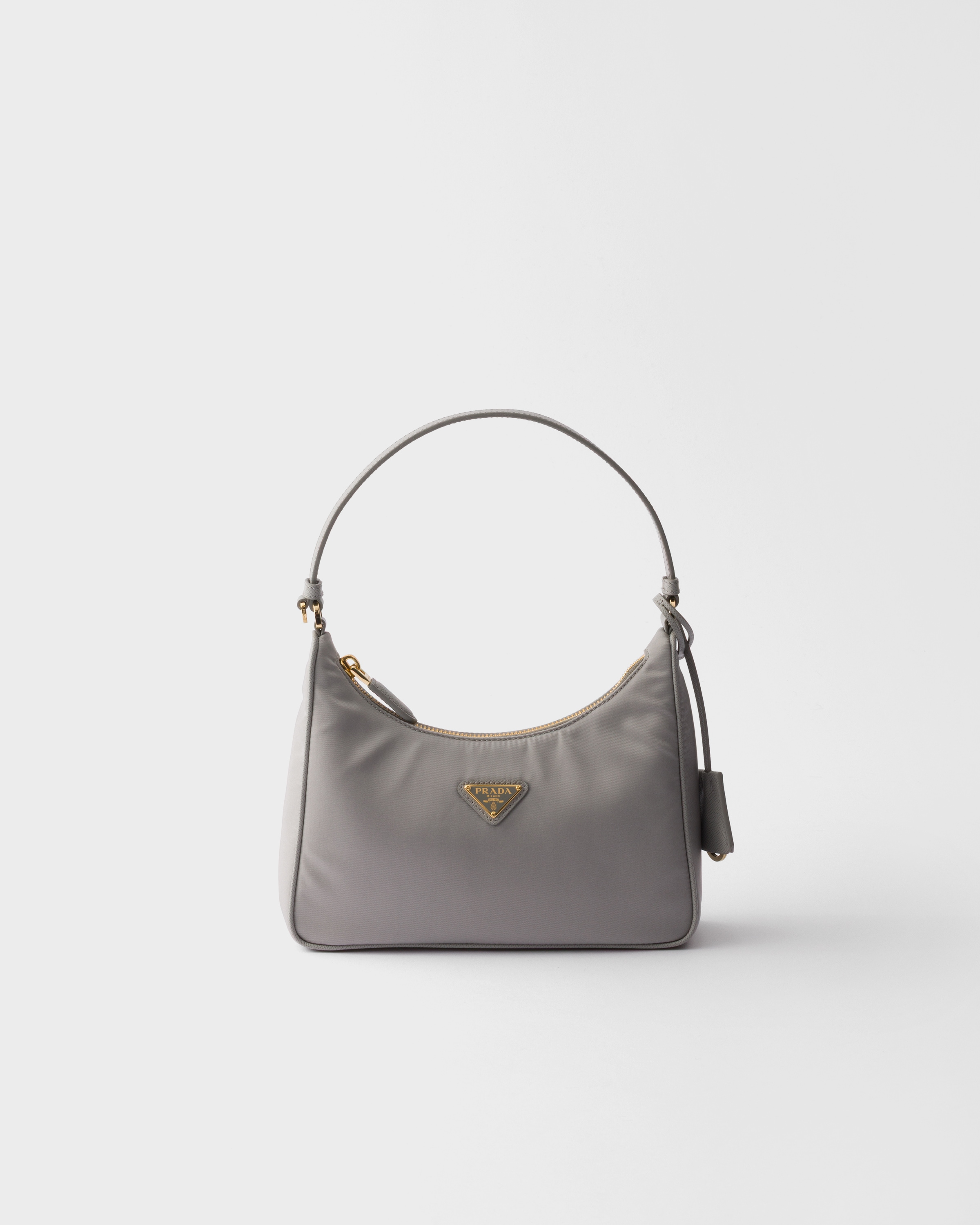 Cloudy Gray Prada Re-edition 2005 Re-nylon And Saffiano Mini Bag
