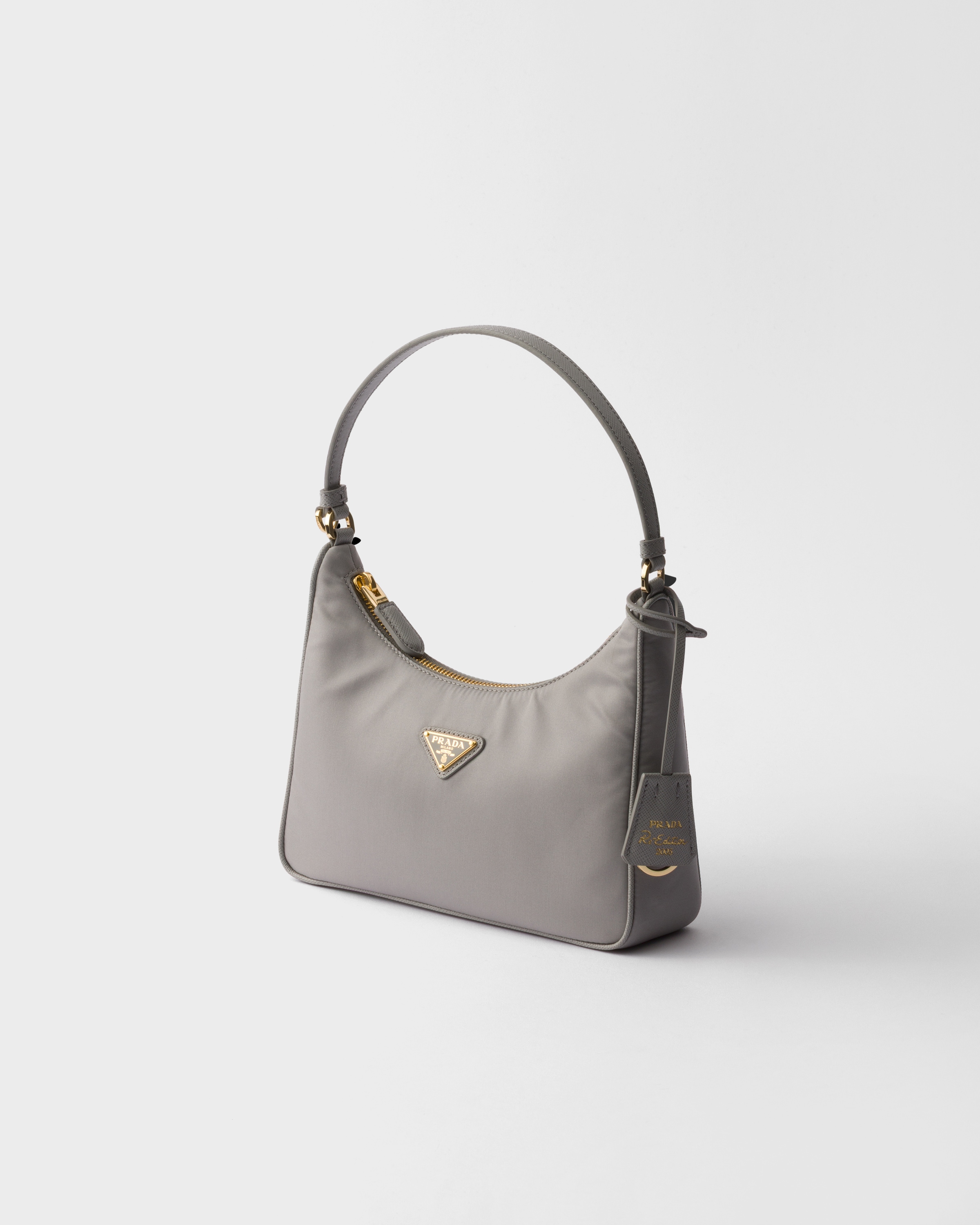 Cloudy Gray Prada Re-Edition 2005 Re-Nylon and Saffiano mini bag