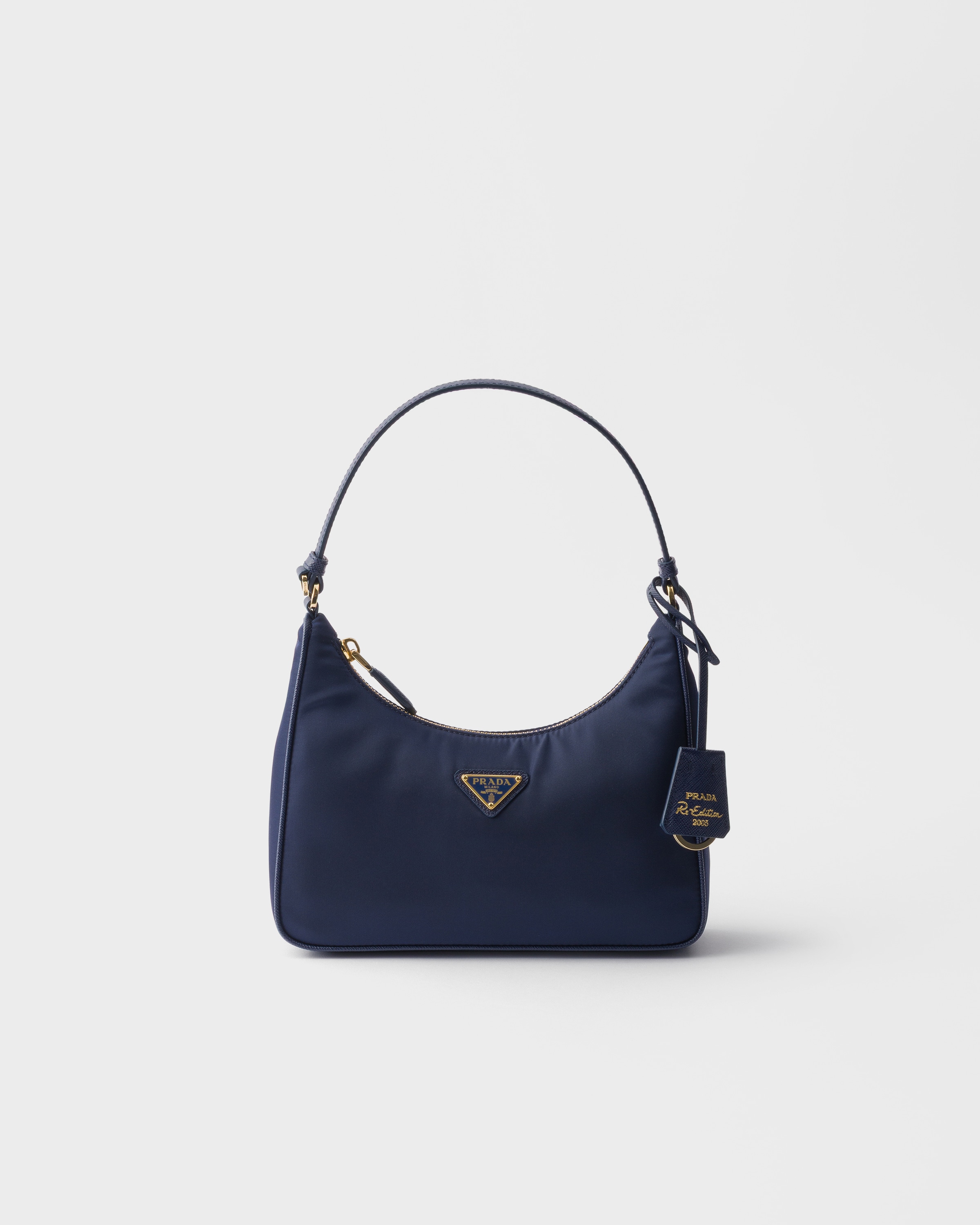 Prada Re-edition 2005 Re-nylon And Saffiano Mini Bag, Woman, Balticlue