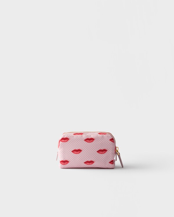 Printed Re-Nylon pouch - Alabaster Pink Printed Re-Nylon pouch - Alabaster Pink