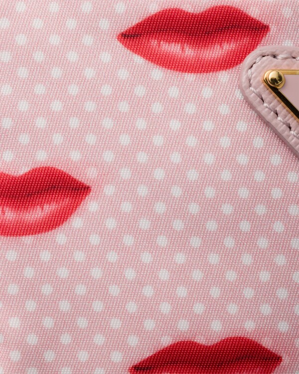 Printed Re-Nylon pouch - Alabaster Pink Printed Re-Nylon pouch - Alabaster Pink