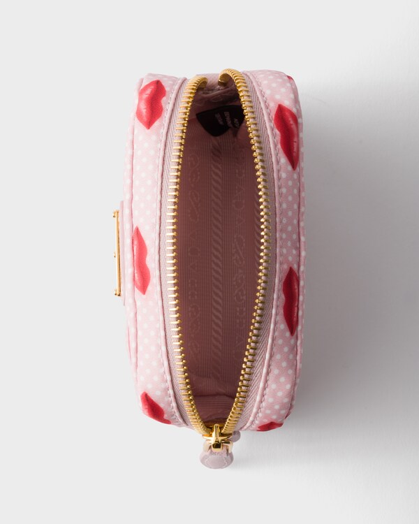 Printed Re-Nylon pouch - Alabaster Pink Printed Re-Nylon pouch - Alabaster Pink