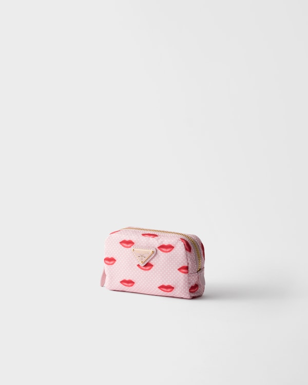 Printed Re-Nylon pouch - Alabaster Pink Printed Re-Nylon pouch - Alabaster Pink