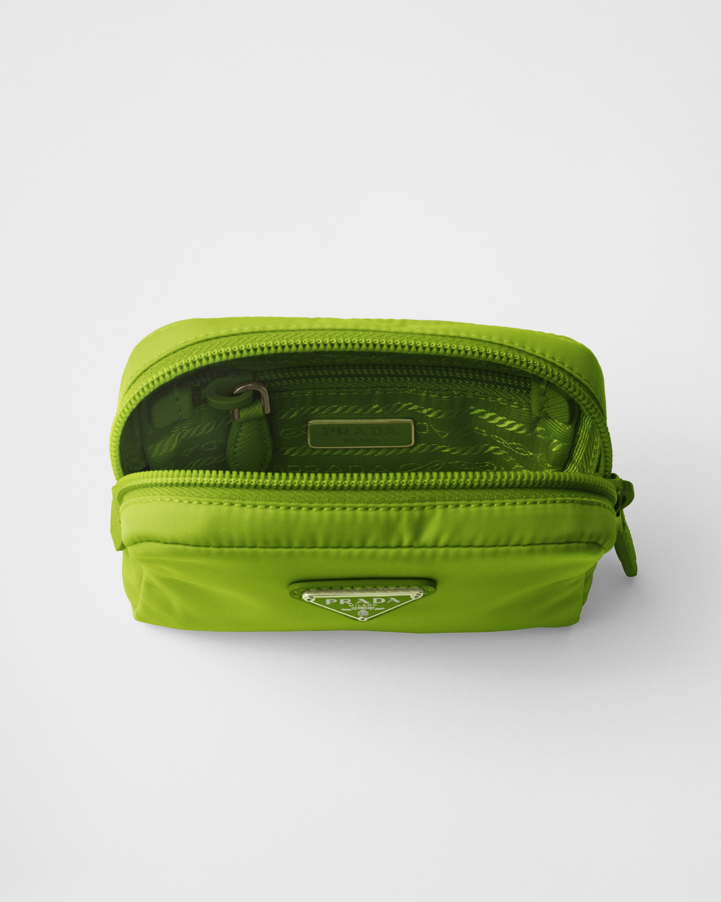 Prada Re-nylon Necessaire In Lawn Green