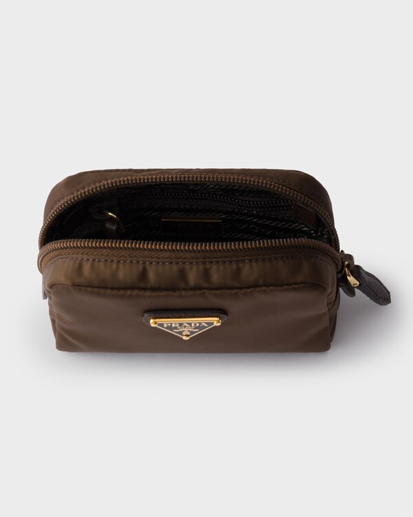 Micro Re-Nylon pouch - Burnt Brown Micro Re-Nylon pouch - Burnt Brown