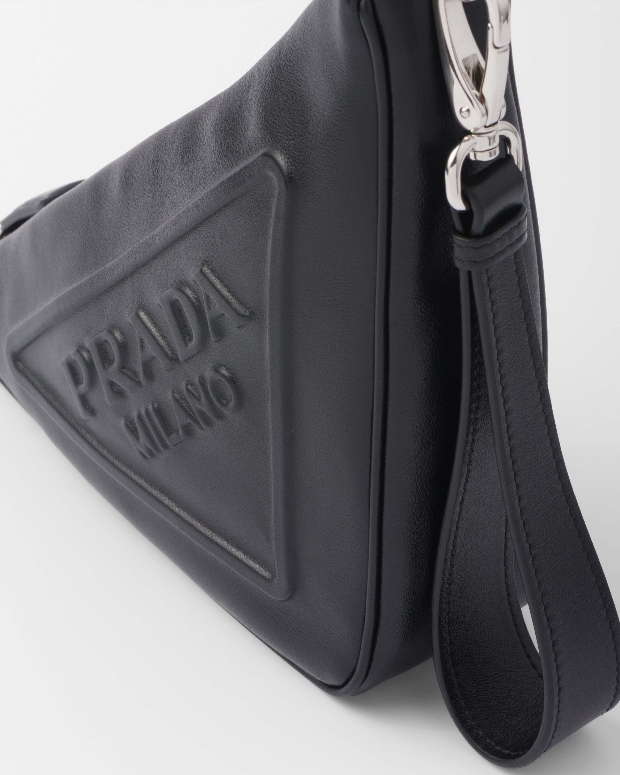 Leather Prada Triangle pouch