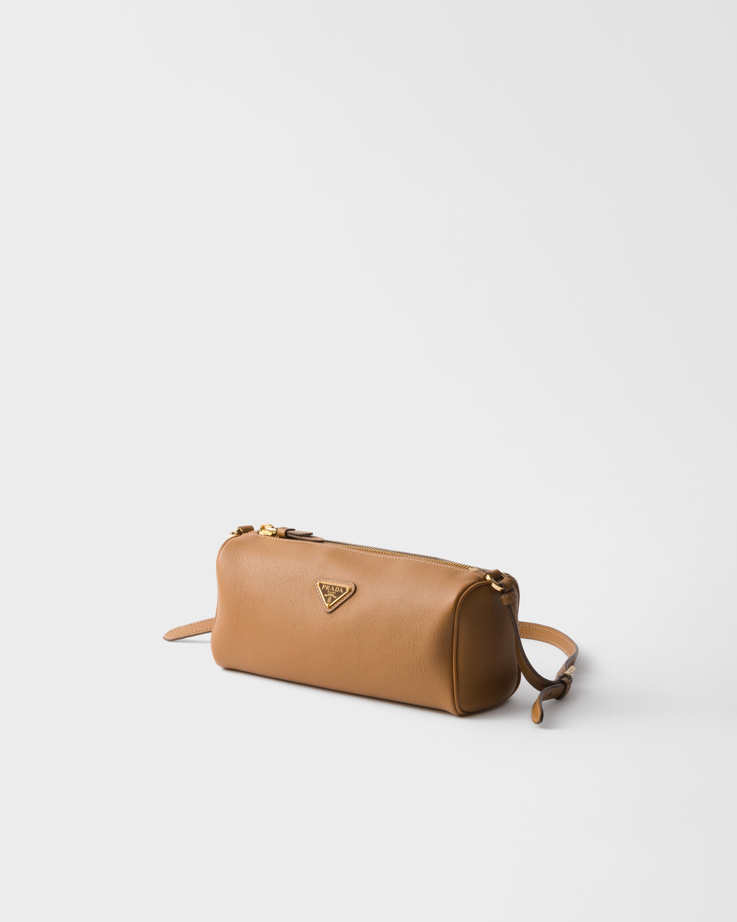 Prada Leather Pouch In Brown