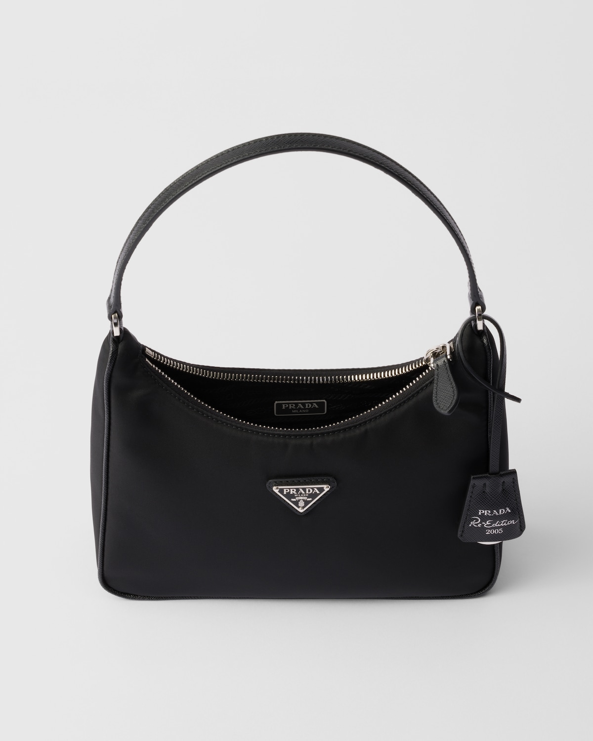 Prada Mini Collection Black Prada Re-edition 2005 Re-nylon And Saffiano Mini Bag | PRADA