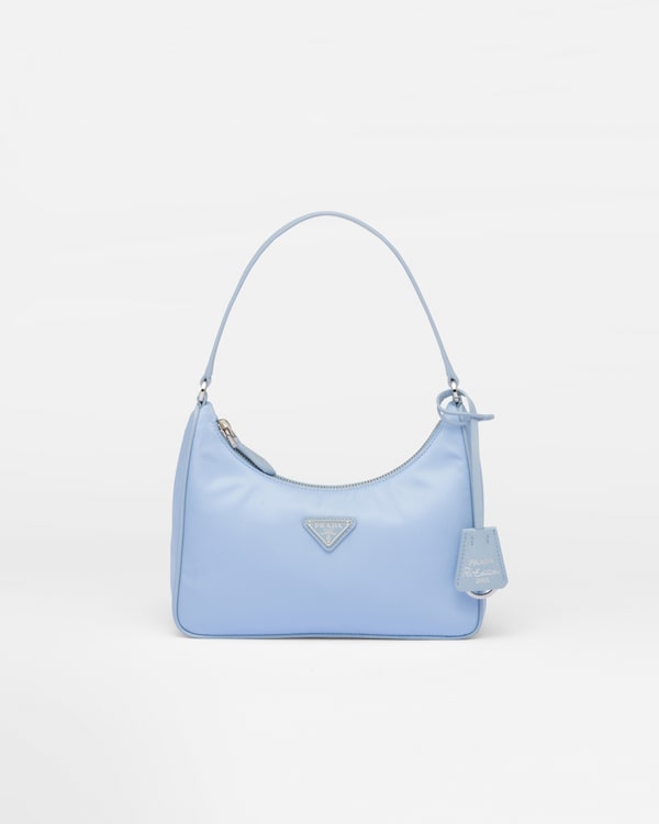 送料無料 Re-Edition 2005 Re-Nylon バッグ ライトブルー Light Blue Prada Re-Edition 2005 Re-Nylon and Saffiano mini